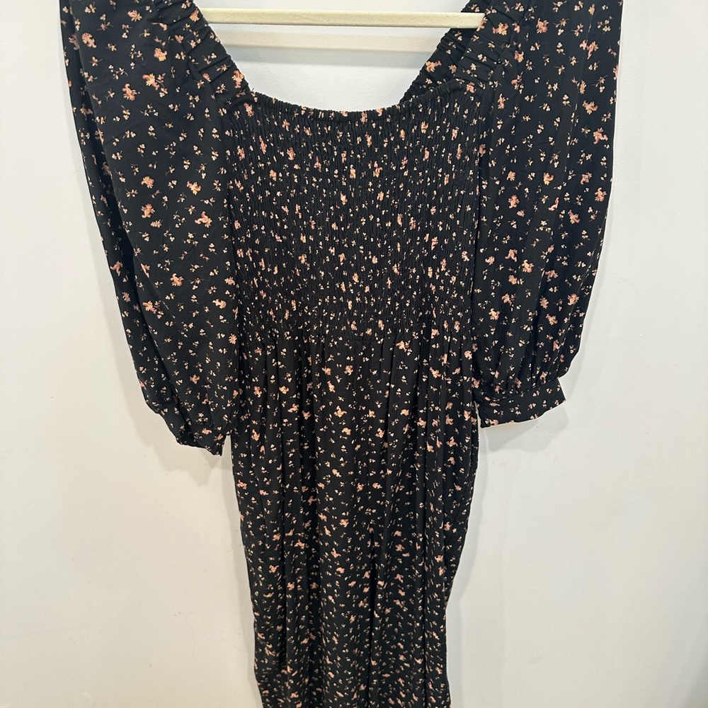 Madewell Lucie elbow-sleeve smocked wide leg jumpsuit - Picture 4 of 5